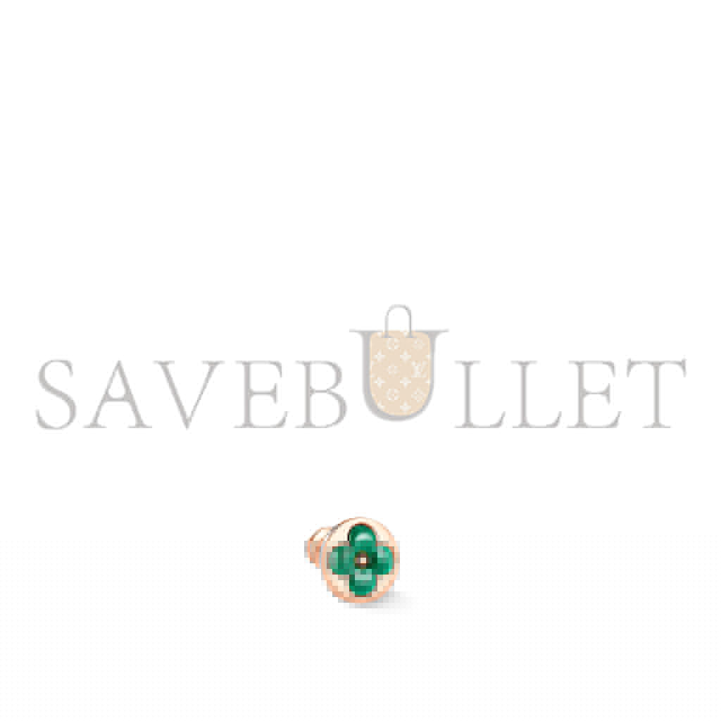 l**is V*t*n color blossom bb sun single stud earring - with rose gold and malachite q96673